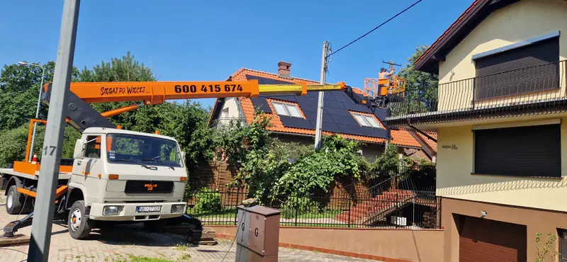 Prace wysokościowe z kosza podnośnika